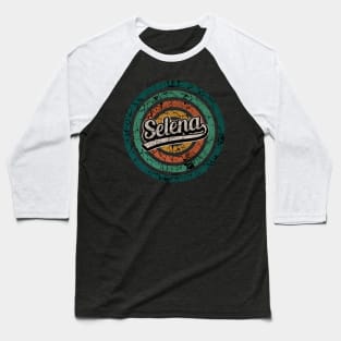 Selena // Retro Circle Crack Vintage Baseball T-Shirt